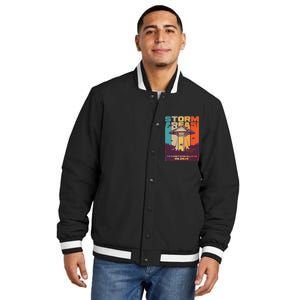 Retro Storm Area 51 UFO They Can't Stop Us All Insulated Varsity Jacket