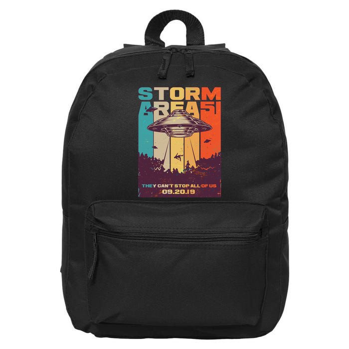 Retro Storm Area 51 UFO They Can't Stop Us All 16 in Basic Backpack