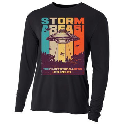 Retro Storm Area 51 UFO They Can't Stop Us All Cooling Performance Long Sleeve Crew