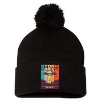 Retro Storm Area 51 UFO They Can't Stop Us All Pom Pom 12in Knit Beanie