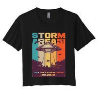 Retro Storm Area 51 UFO They Can't Stop Us All Crop Top