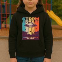 Retro Storm Area 51 UFO They Can't Stop Us All Kids Hoodie