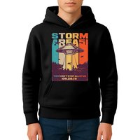 Retro Storm Area 51 UFO They Can't Stop Us All Kids Hoodie