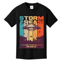 Retro Storm Area 51 UFO They Can't Stop Us All Kids T-Shirt