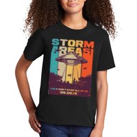 Retro Storm Area 51 UFO They Can't Stop Us All Kids T-Shirt