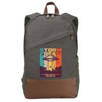 Retro Storm Area 51 UFO They Can't Stop Us All Cotton Canvas Backpack