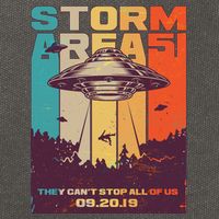 Retro Storm Area 51 UFO They Can't Stop Us All Cotton Canvas Backpack