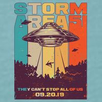 Retro Storm Area 51 UFO They Can't Stop Us All Sueded Cloud Jersey T-Shirt