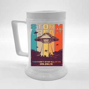 Retro Storm Area 51 UFO They Can't Stop Us All Beer Stein