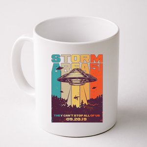 Retro Storm Area 51 UFO They Can't Stop Us All Coffee Mug