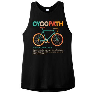 Retro Style Colors Cycopath Definition Ladies PosiCharge Tri-Blend Wicking Tank