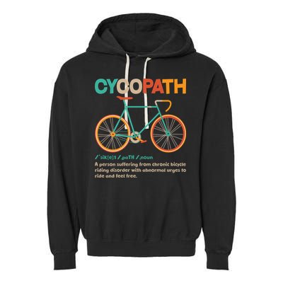 Retro Style Colors Cycopath Definition Garment-Dyed Fleece Hoodie