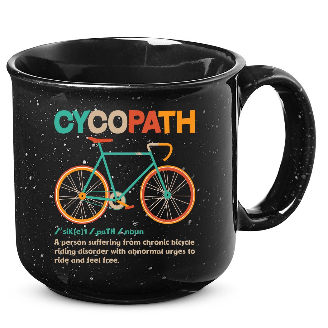 Retro Style Colors Cycopath Definition 15oz Campfire Ceramic Mug