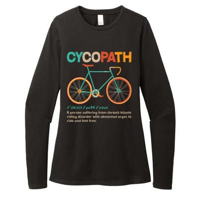 Retro Style Colors Cycopath Definition Womens CVC Long Sleeve Shirt