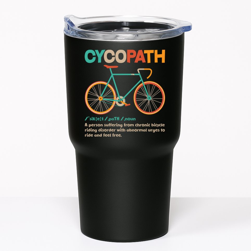 Retro Style Colors Cycopath Definition Tumbler