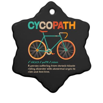 Retro Style Colors Cycopath Definition Ceramic Star Ornament