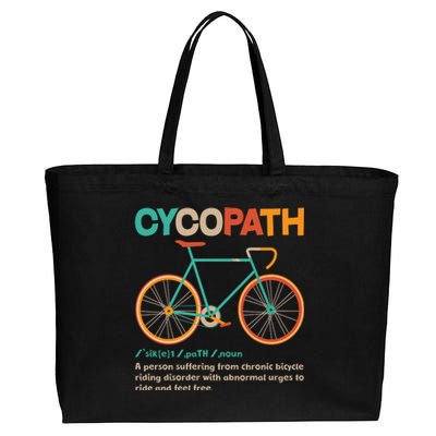 Retro Style Colors Cycopath Definition Cotton Canvas Jumbo Tote