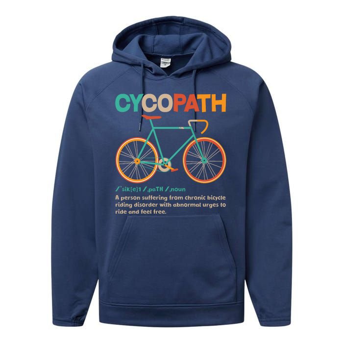 Retro Style Colors Cycopath Definition Performance Fleece Hoodie