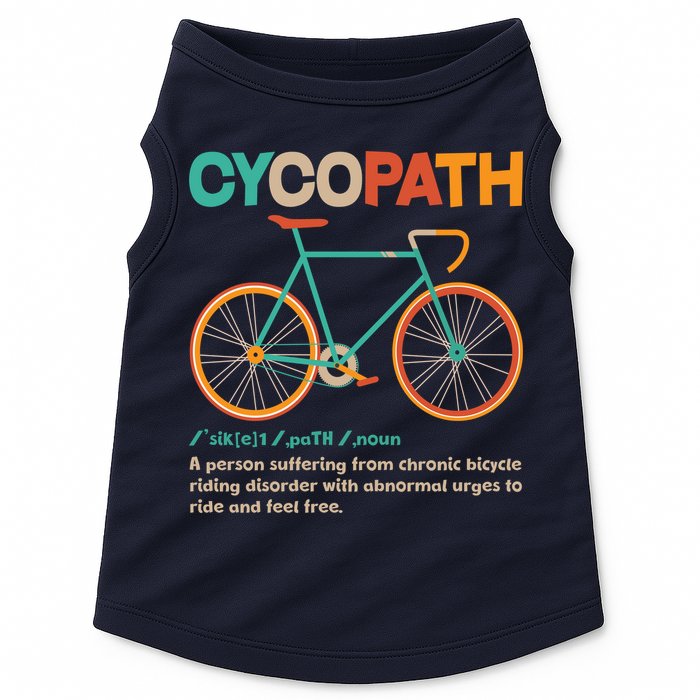 Retro Style Colors Cycopath Definition Doggie Tank
