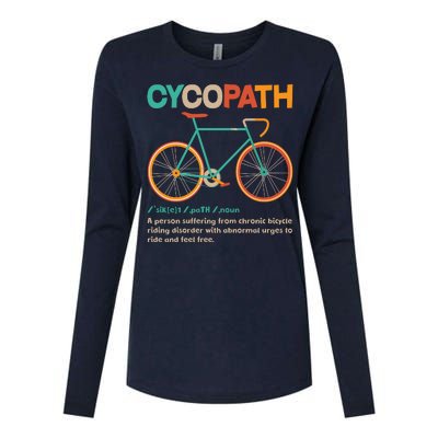 Retro Style Colors Cycopath Definition Womens Cotton Relaxed Long Sleeve T-Shirt