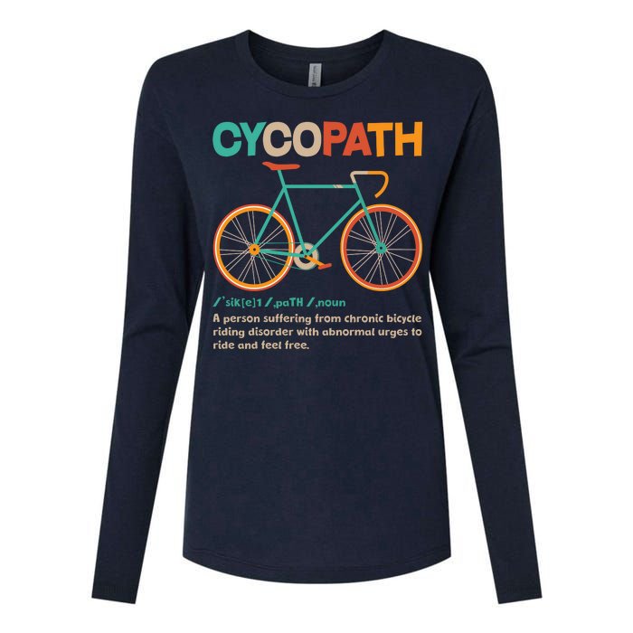 Retro Style Colors Cycopath Definition Womens Cotton Relaxed Long Sleeve T-Shirt