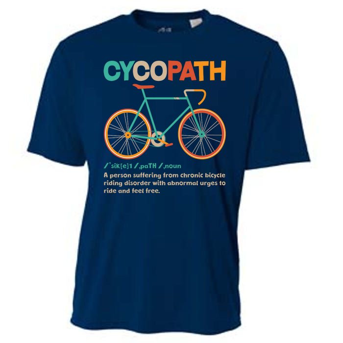 Retro Style Colors Cycopath Definition Cooling Performance Crew T-Shirt