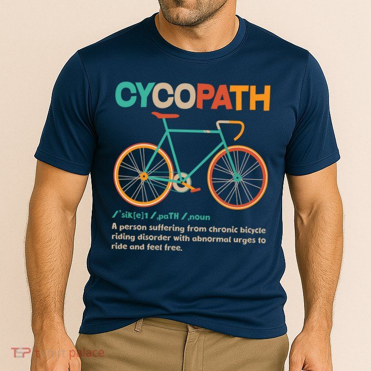 Retro Style Colors Cycopath Definition Cooling Performance Crew T-Shirt