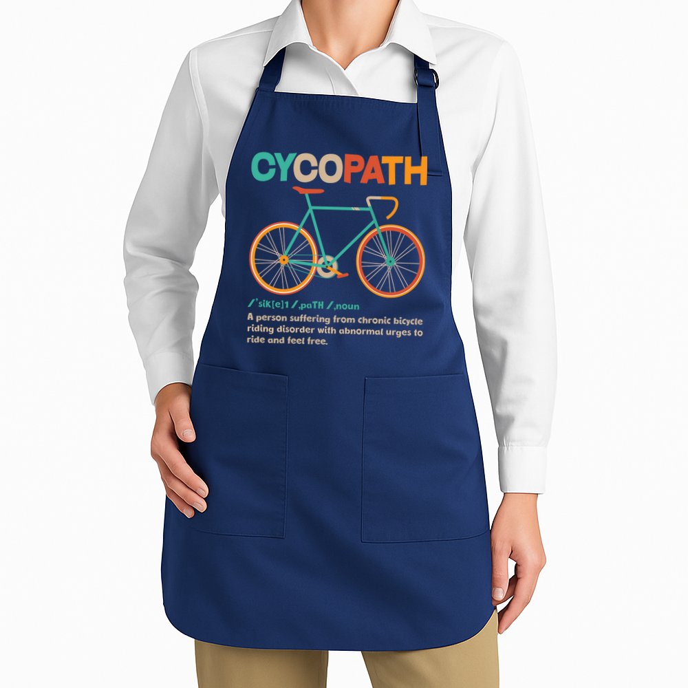 Retro Style Colors Cycopath Definition Apron