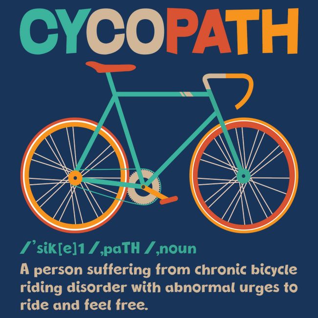 Retro Style Colors Cycopath Definition T-Shirt