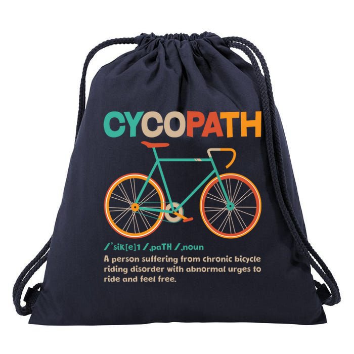 Retro Style Colors Cycopath Definition Drawstring Bag