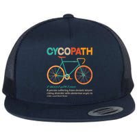 Retro Style Colors Cycopath Definition Flat Bill Trucker Hat