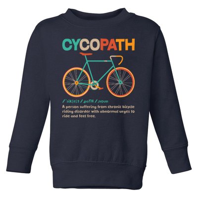 Retro Style Colors Cycopath Definition Toddler Sweatshirt