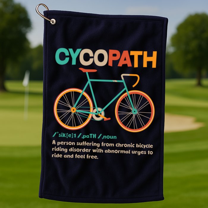 Retro Style Colors Cycopath Definition Golf Towel