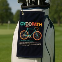 Retro Style Colors Cycopath Definition Golf Towel