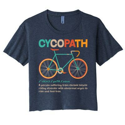 Retro Style Colors Cycopath Definition Women's Crop Top Tee