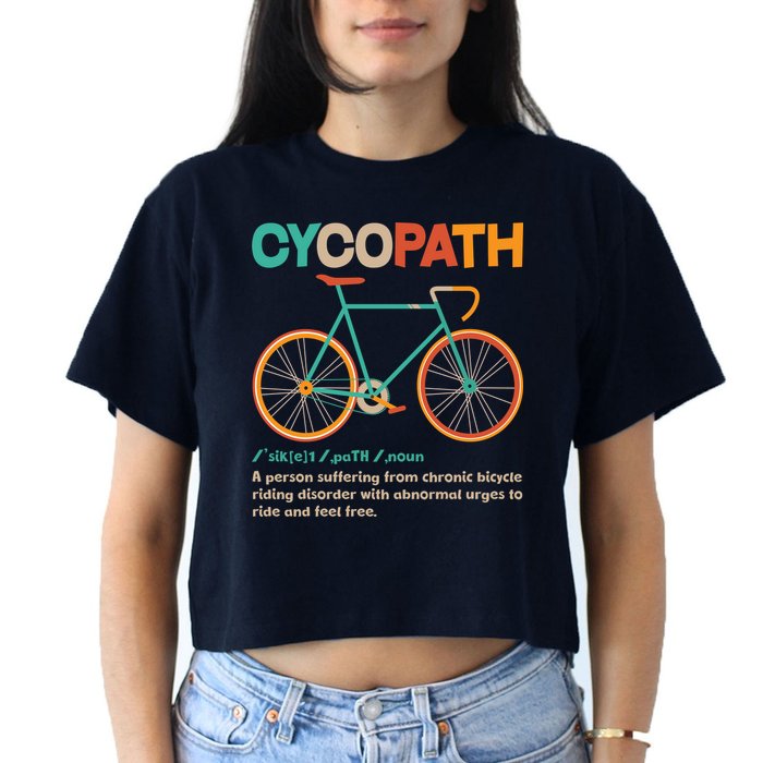 Retro Style Colors Cycopath Definition Crop Top