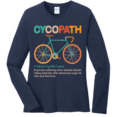 Retro Style Colors Cycopath Definition Ladies Long Sleeve Shirt