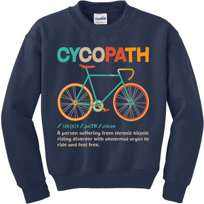 Retro Style Colors Cycopath Definition Kids Sweatshirt