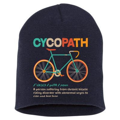 Retro Style Colors Cycopath Definition Short Acrylic Beanie