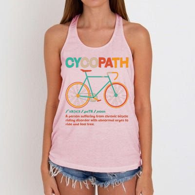 Retro Style Colors Cycopath Definition Women's Knotted Racerback Tank