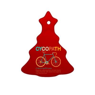 Retro Style Colors Cycopath Definition Ceramic Tree Ornament