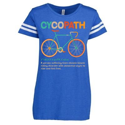 Retro Style Colors Cycopath Definition Enza Ladies Jersey Football T-Shirt