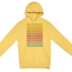 Retro Style Rainbow Vaccinated Premium Pullover Hoodie