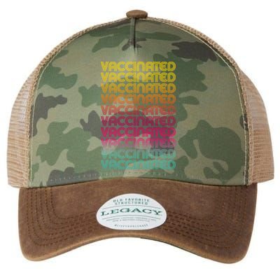 Retro Style Rainbow Vaccinated Legacy Tie Dye Trucker Hat