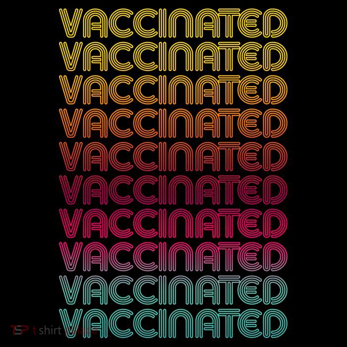 Retro Style Rainbow Vaccinated T-Shirt