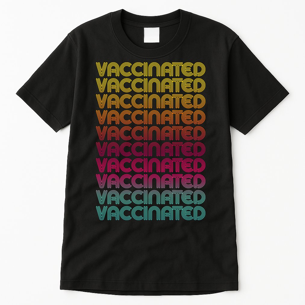 Retro Style Rainbow Vaccinated Tall T-Shirt