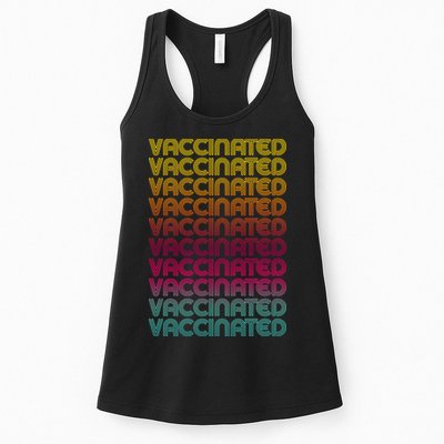 Retro Style Rainbow Vaccinated Womens Tank Top