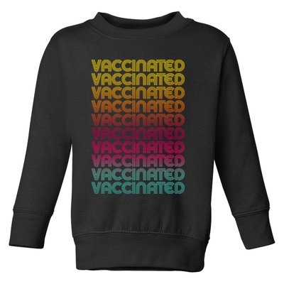 Retro Style Rainbow Vaccinated Toddler Sweatshirt