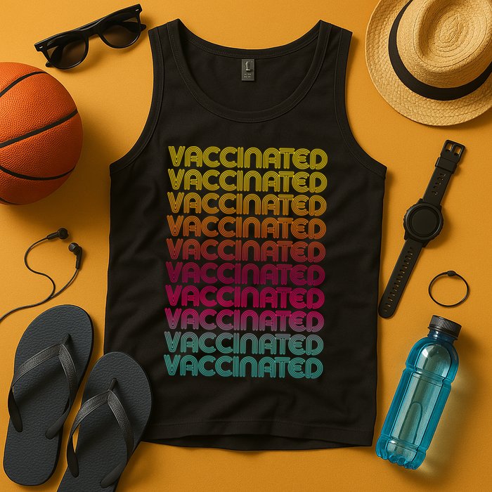 Retro Style Rainbow Vaccinated Tank Top
