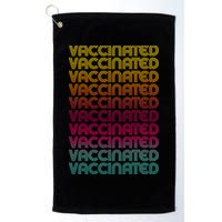 Retro Style Rainbow Vaccinated Golf Towel